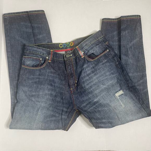 COOGI Australia Jeans colorful Embroidered Back Pockets Size 42x35 - Picture 2 of 4